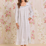 Heirloom Mistletoe Long Sleeve Cotton Lawn Ballet Nightgown 60107-101
