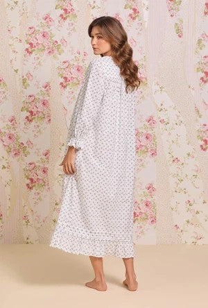 Heirloom Mistletoe Long Sleeve Cotton Lawn Ballet Nightgown 60107-101