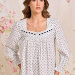 Heirloom Mistletoe Long Sleeve Cotton Lawn Ballet Nightgown 60107-101