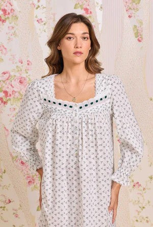 Heirloom Mistletoe Long Sleeve Cotton Lawn Ballet Nightgown 60107-101
