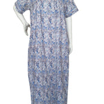 Heavyweight pure cotton half-sleeve dress with lace and 30cm zipper 25-08-A-2