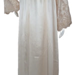 BEIGE Long dress with embroidered satin bodice 60006-LS7
