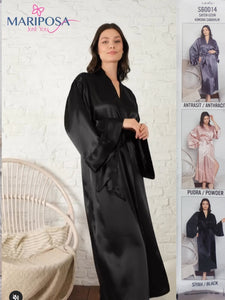 MARIPOSA LONG SATIN ROBE 60014