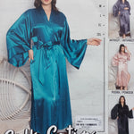 MARIPOSA LONG SATIN ROBE 60014
