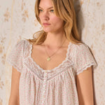 Apricot Floral Waltz Cotton Woven Nightgown E60028-163