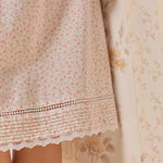 Apricot Floral Waltz Cotton Woven Nightgown E60028-163