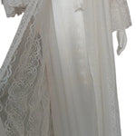 Off-white double reception piece with soft silk inner piece 60126-L