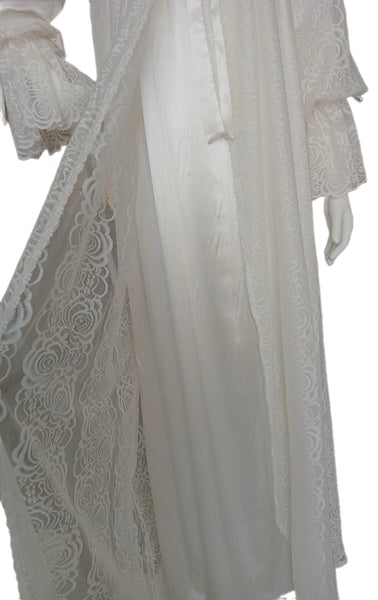 Off-white double reception piece with soft silk inner piece 60126-L