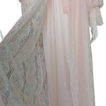 Peach colored reception piece. Double piece with soft silk inner piece. 60126-L