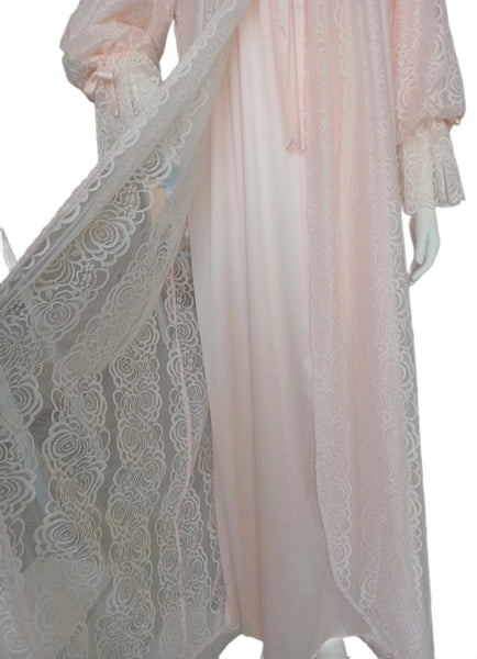Peach colored reception piece. Double piece with soft silk inner piece. 60126-L