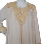 Beige double reception piece with soft silk inner piece 60133-LCS