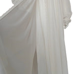 Off White double reception piece with soft silk interior 60134-LCS