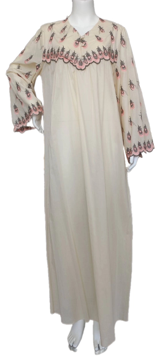 BEIGE soft cotton lace dress 60181-L