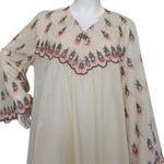 BEIGE soft cotton lace dress 60181-L