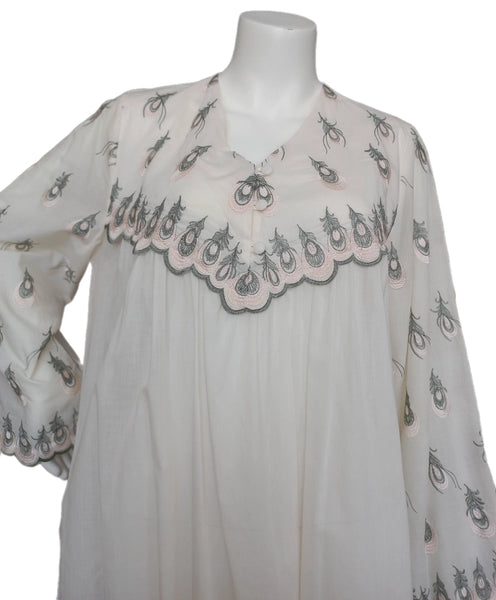 Ivory soft cotton lace dress 60181-L