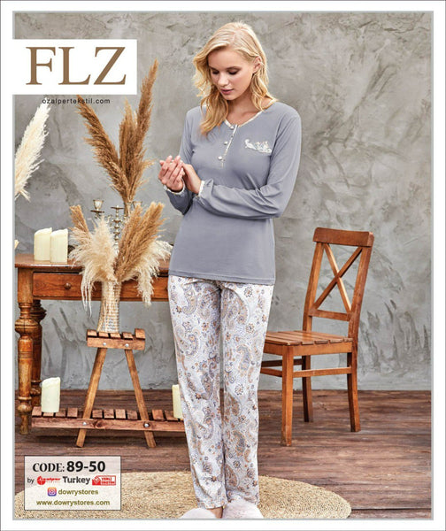 MODAL SOFT LONG SLEEVE PAJAMA SET FLZ 89-50