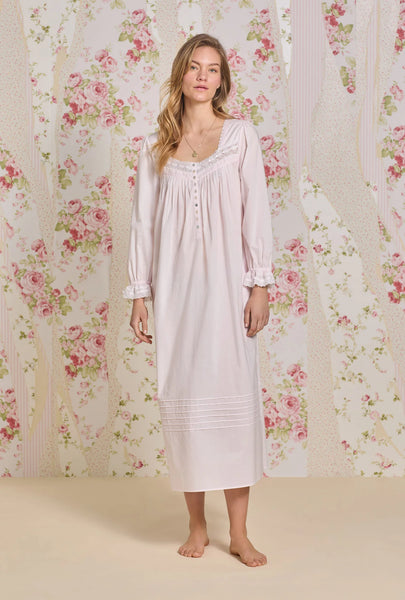 Rosewater Cotton Lawn Long Sleeve Ballet Nightgown 60092-680