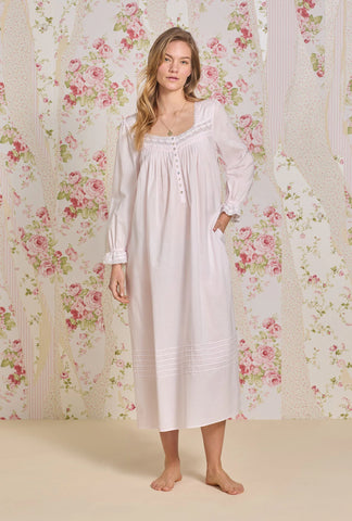 Rosewater Cotton Lawn Long Sleeve Ballet Nightgown 60092-680