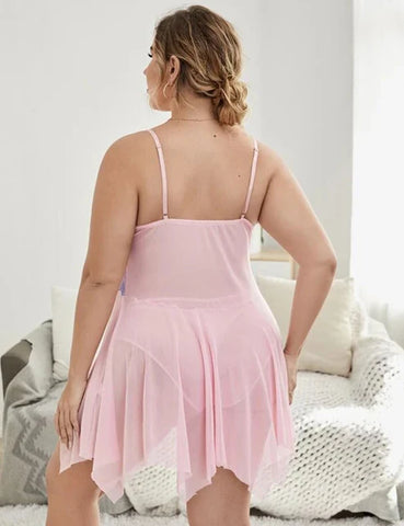 Plus Size Short Dress - Nightgown 6680