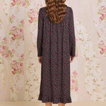 Bordeaux Bloom Cotton Knit Long Sleeve Ballet Nightgown 60112-045