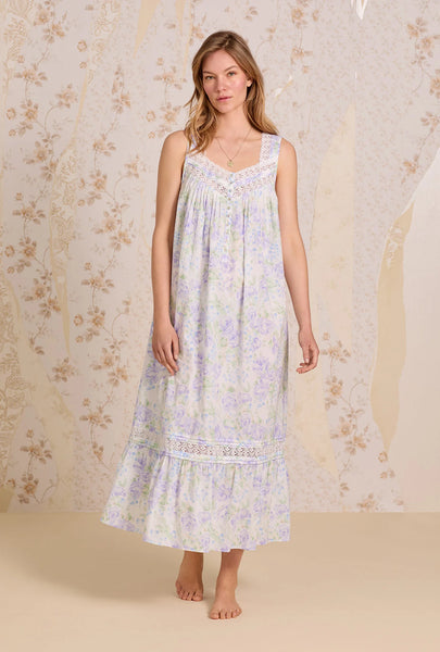 The "Eileen" Lavender Echo Cotton Lawn Ballet Nightgown 00086-522