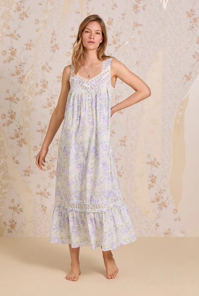 The "Eileen" Lavender Echo Cotton Lawn Ballet Nightgown 00086-522