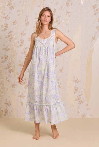 The "Eileen" Lavender Echo Cotton Lawn Ballet Nightgown 00086-522
