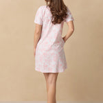 Coral Toile Flutter Sleeve Short Cotton Knit Nightgown 22672-817
