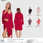 Robe with long sleeve cotton lace shirt 7517