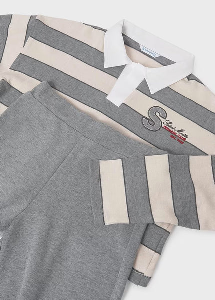 Girl Pants and Striped Polo Shirt Set Ref.  25-7584-20