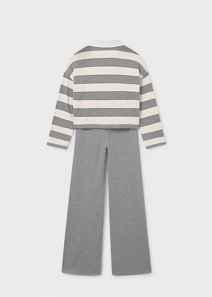 Girl Pants and Striped Polo Shirt Set Ref.  25-7584-20