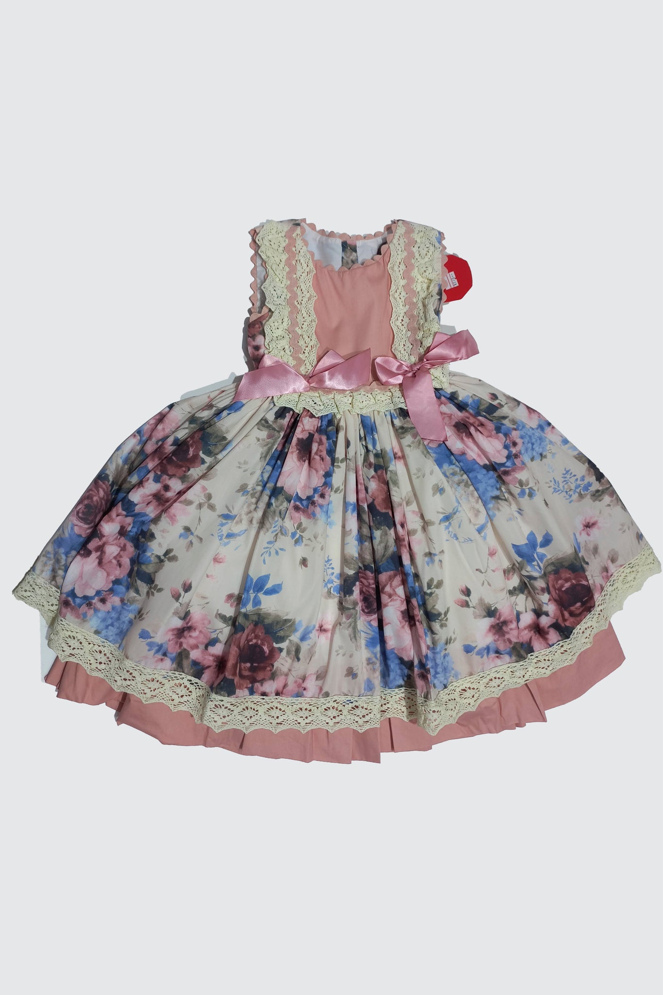 Girls floral dress in cotton 7742