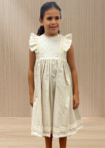 BEIGE DRESS FROM SENS KIDS 7798