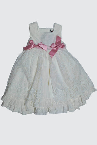 WHITE DRESS COTTON FROM SENS KIDS 7810