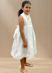 PRINTED WHITE DRESS FROM SENS KIDS 7817