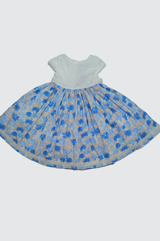 Blue dress of spring roses 7820