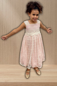 Girls' layered chiffon dress 7823