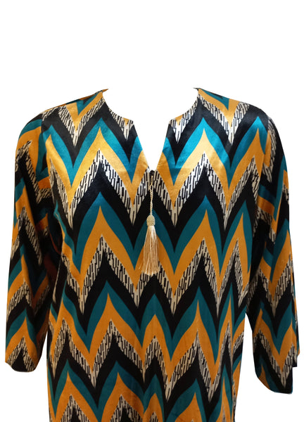 Women's velvet half-zipper dress with long sleeves 4507