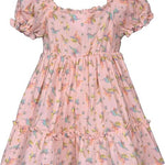 Peach Hummingbird Smocked DressS2-13743