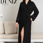 Women's long-sleeved cotton robe 0820