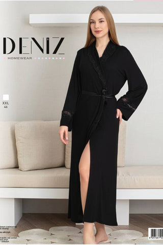 Women's long-sleeved cotton robe 0820
