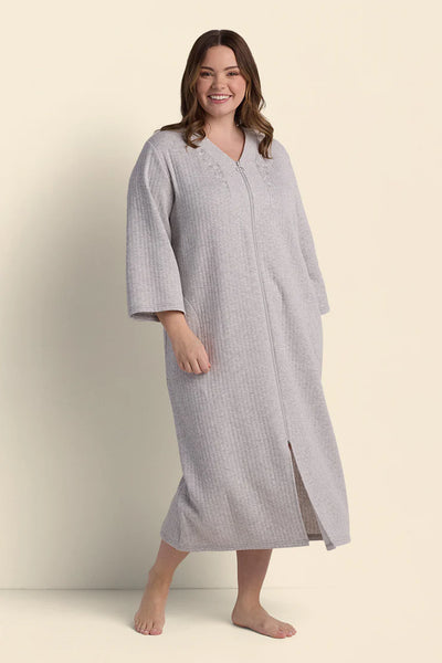 Quilt-In-Knit Long Robe 864855