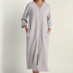 Quilt-In-Knit Long Robe 864855