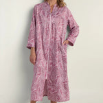 Brushed Back Satin Long Robe 25-866105-608
