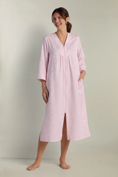 Brushed Back Satin Long Robe 25-866125-650