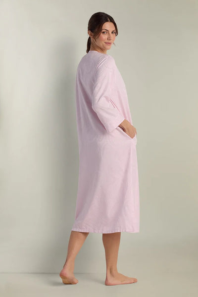Brushed Back Satin Long Robe 25-866125-650