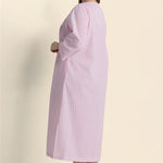 Seersucker Long Zipper Robe 867615-119