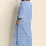Seersucker Long Zipper Robe 867615-123