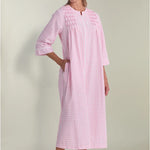 Seersucker Long Zipper Robe 867615-119