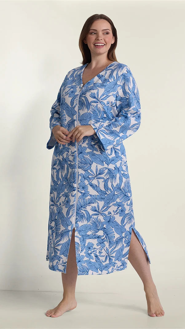 Quilt-In-Knit Long Robe 868915-438
